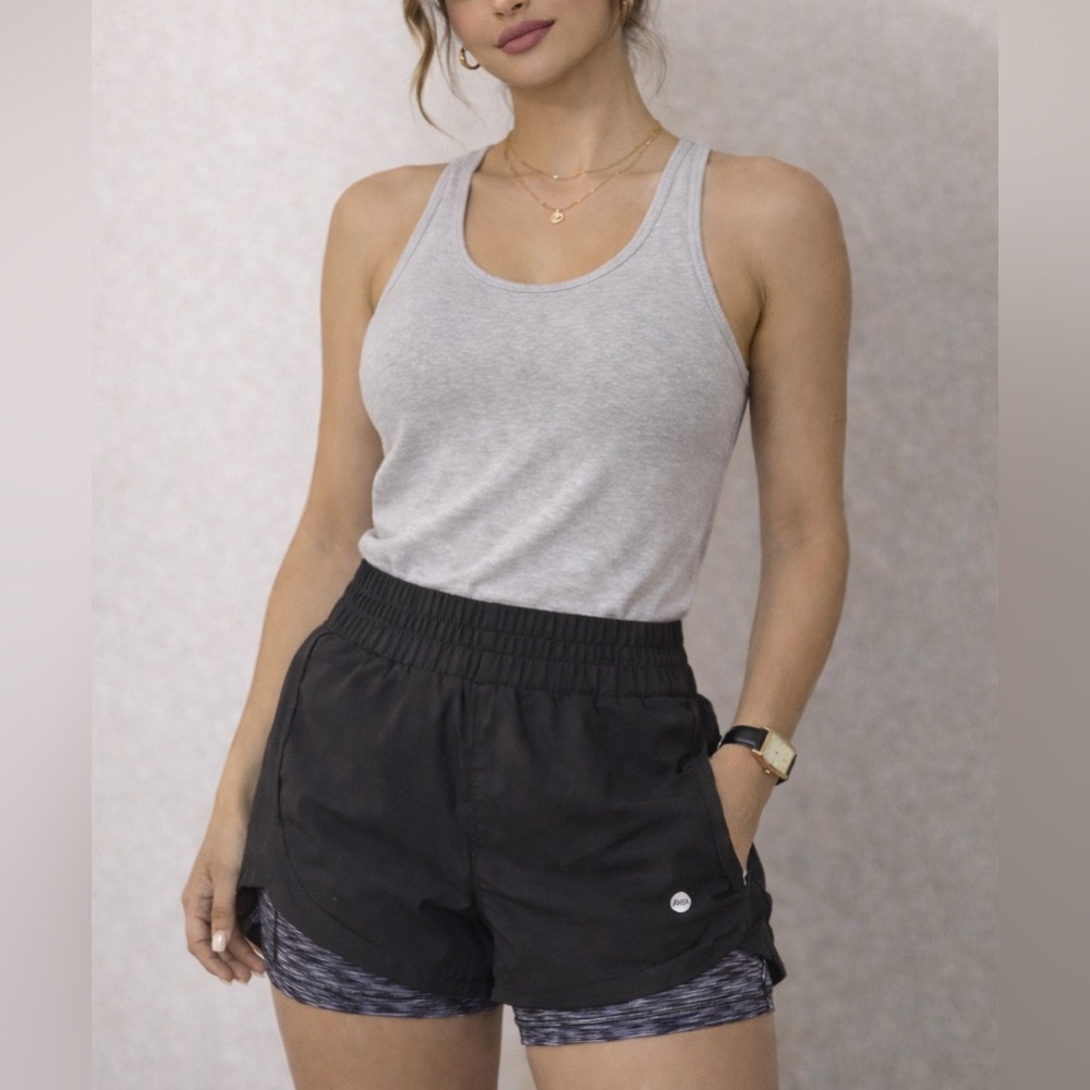 Avia Black Athletic Running Shorts | Built-In Liner | Size M (8–10)‎